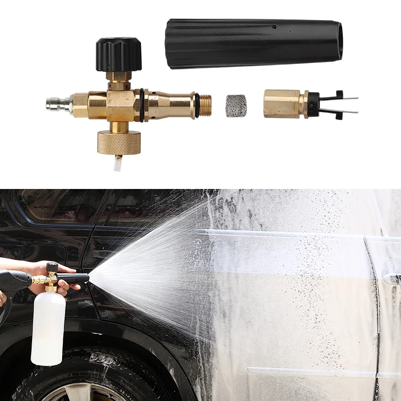 Car Wash Accessories  For High Pressure Washer Foam Lance Orifice Nozzle Stainless Steel Filter Car Cleaning Snow Foam Cannon 4