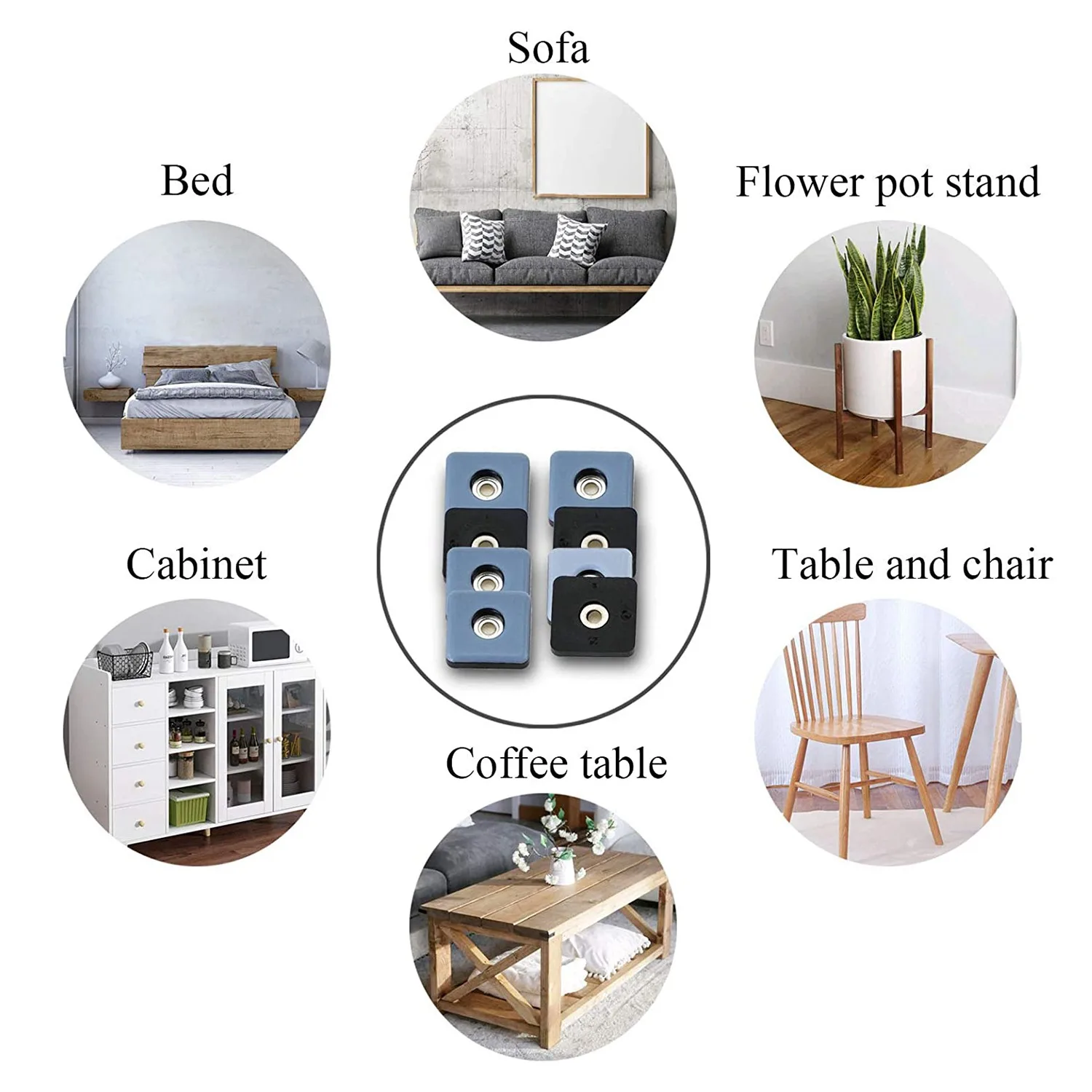 믿을 수 있는 카펫에 대 한 20Pcs 가구 슬라이더 PTF 가구 글라이드 나사 식 사각형 가구 이동 슬라이더 25Mm 나사