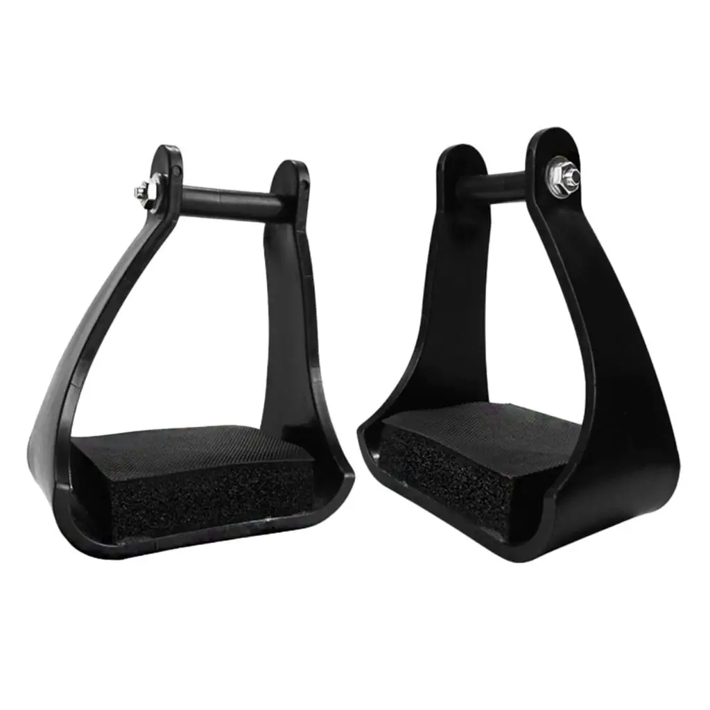 Pair Horse Stirrups Anti-slip Riding Saddle-Mounted Western Equipment