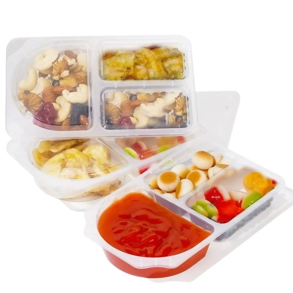 Eco-Friendly Leak-Proof Snack & Meal Prep Containers - Multi-Compartment Storage with Lids (10/20pcs Set)