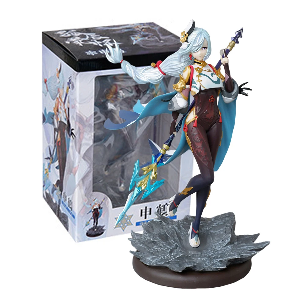 

Beautiful Girl CSQ Toys Genshin Impact Celebrity Shenhe Auxiliary 29cm Figure Decoration PVC Anime Model Statue Collect For Gift