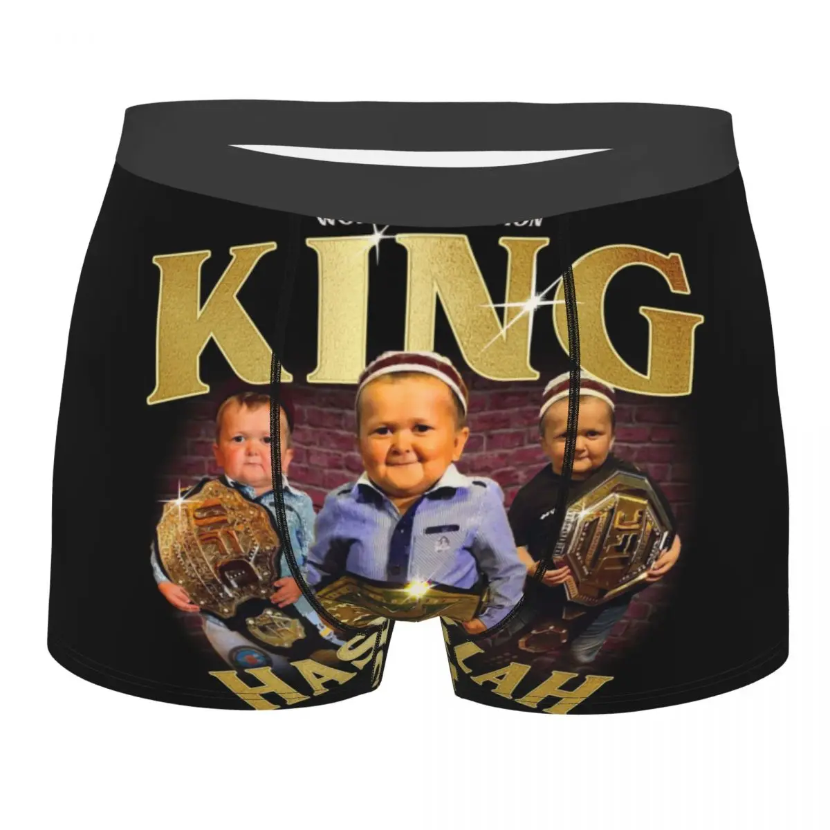 

Трусы-боксеры King Hasbulla мужские, забавное нижнее белье с 3D-принтом хасболлы, дышащие трусы