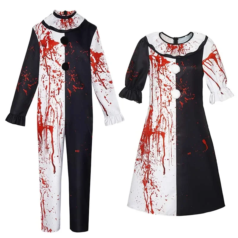Art The Clown Cosplay Costume Terrifierr 3 Bloody Outfits Killer Clowns Jumpsuits Halloween Carnival Party Horror Costumes