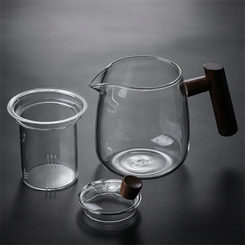 Glazen theepot kookplaat (950 ml 32 oz) BOWD verwijderbaar met hittebestendige roestvrijstalen theezeef, voor thee koffie water karaf kan worden gebruikt in magnetron, borosilicaat heldere theeketel