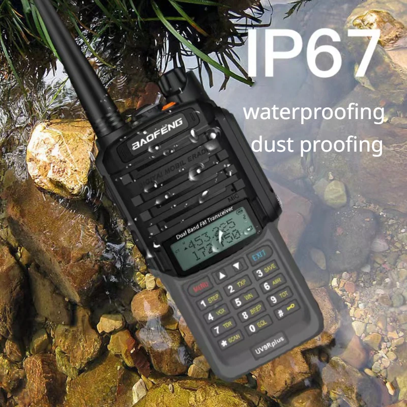 Baofeng-BF-UV9Rplus Waterproof Walkie-talkie, Sea and land, UV Dual-segment IP67, 128 Channels, 15W High Power