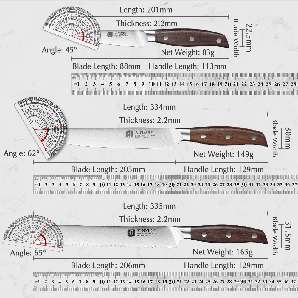 Kitchen knives 6 PCS Kitchen Knife Set High Carbon German Stainless Steel for Kitchen