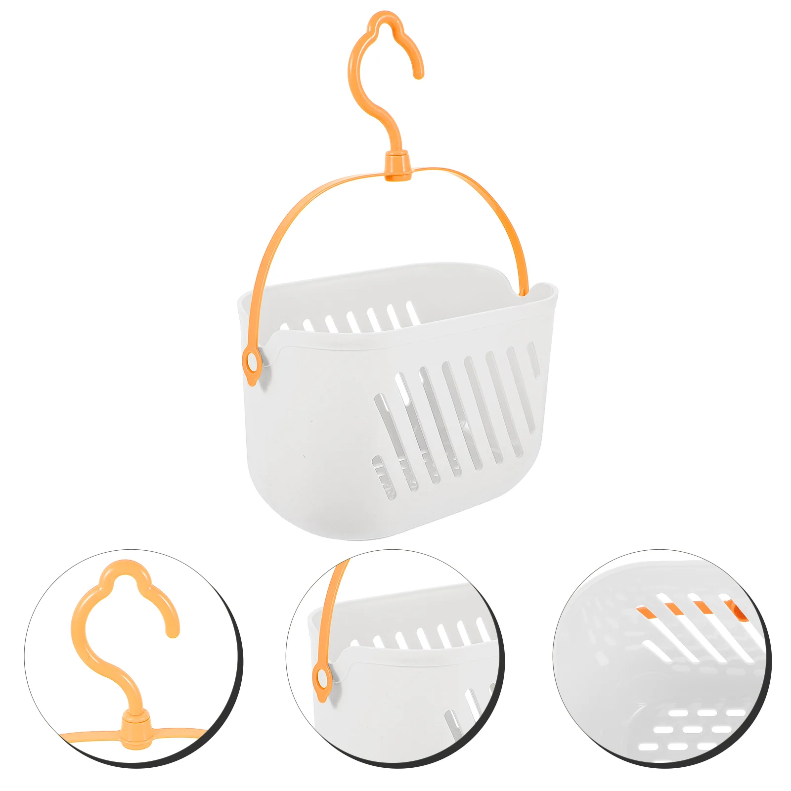 

Plastic Hanging Storage Basket Bathroom Hanging Basket Hook Space Saving Hanging Organizer