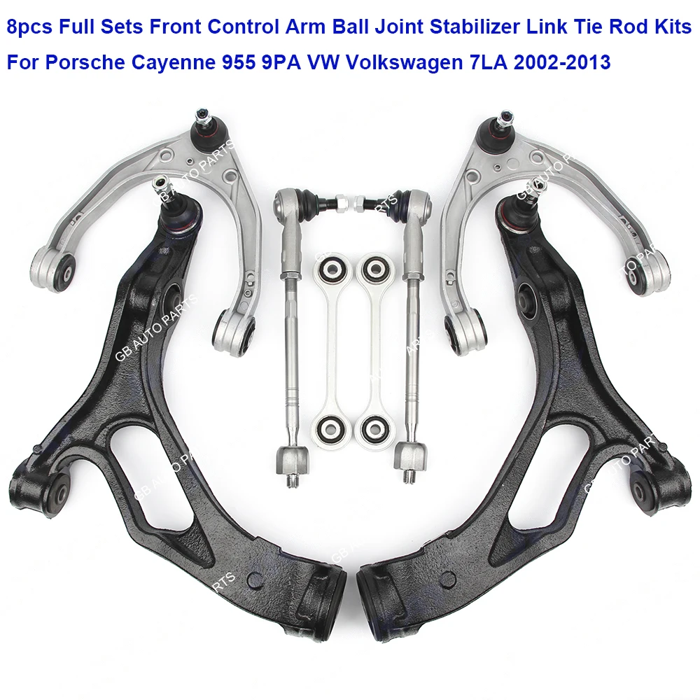 

8pcs Control Arm Ball Joint Stabilizer Link Tie Rod Kit For Porsche Cayenne 955 9PA VW Volkswagen Audi Q7 7L0407151K 7L0407021