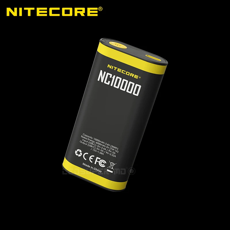 Nitecore NC10000 USB-C QC & PD 10000mAh Outdoor Highland Power Bank with Backup Flashlight romoss pulse10 ppb10 power bank 10000mah портативное внешнее зарядное устройство