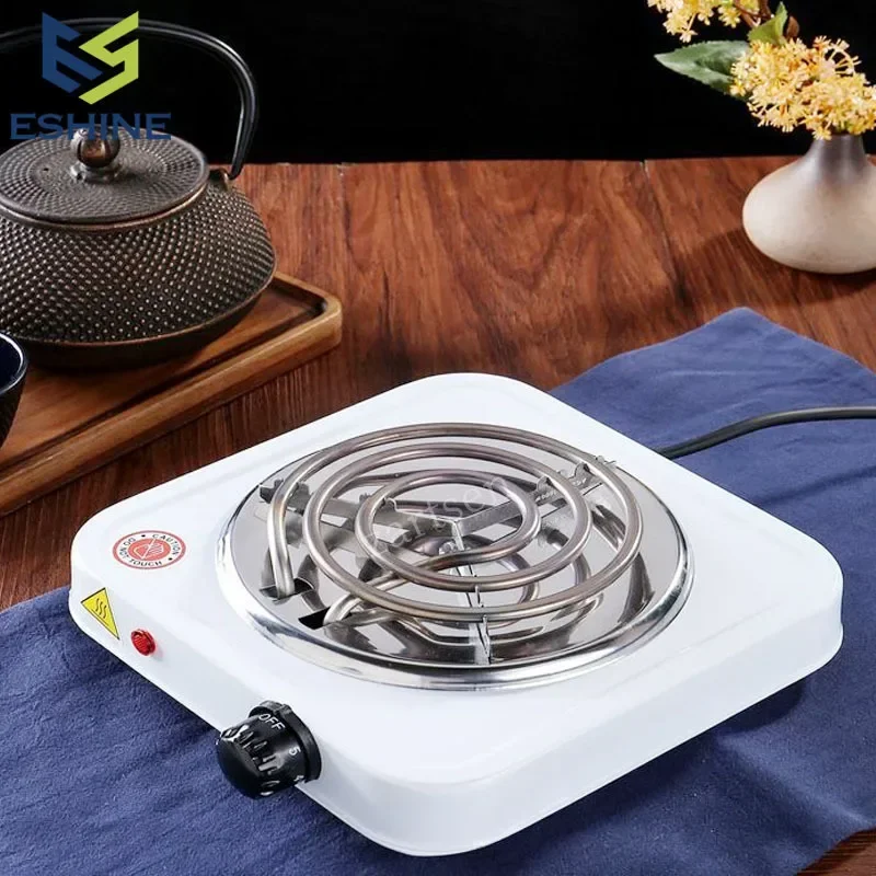 500W Iron Burner Electric Stove Hot Plate Portable Kitchen Cooker Coffee Heater Milk Soup Durable Asjustable Quick 3