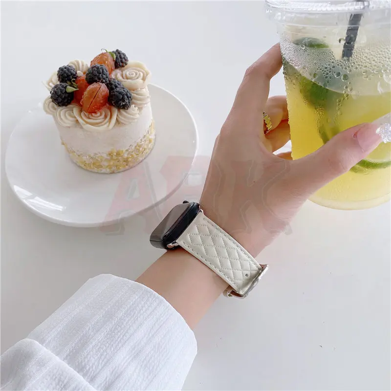 

New Leather Strap for Apple Watch Band 45mm 44mm 49mm 41mm 40mm 42mm 38mm Wristband Bracelet IWatch Series Ultra 3 5 6 SE 7 8