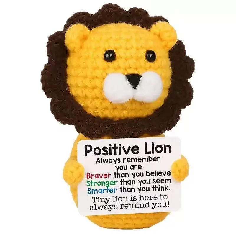 Positive Crochet Baseball Bat Doll with Card