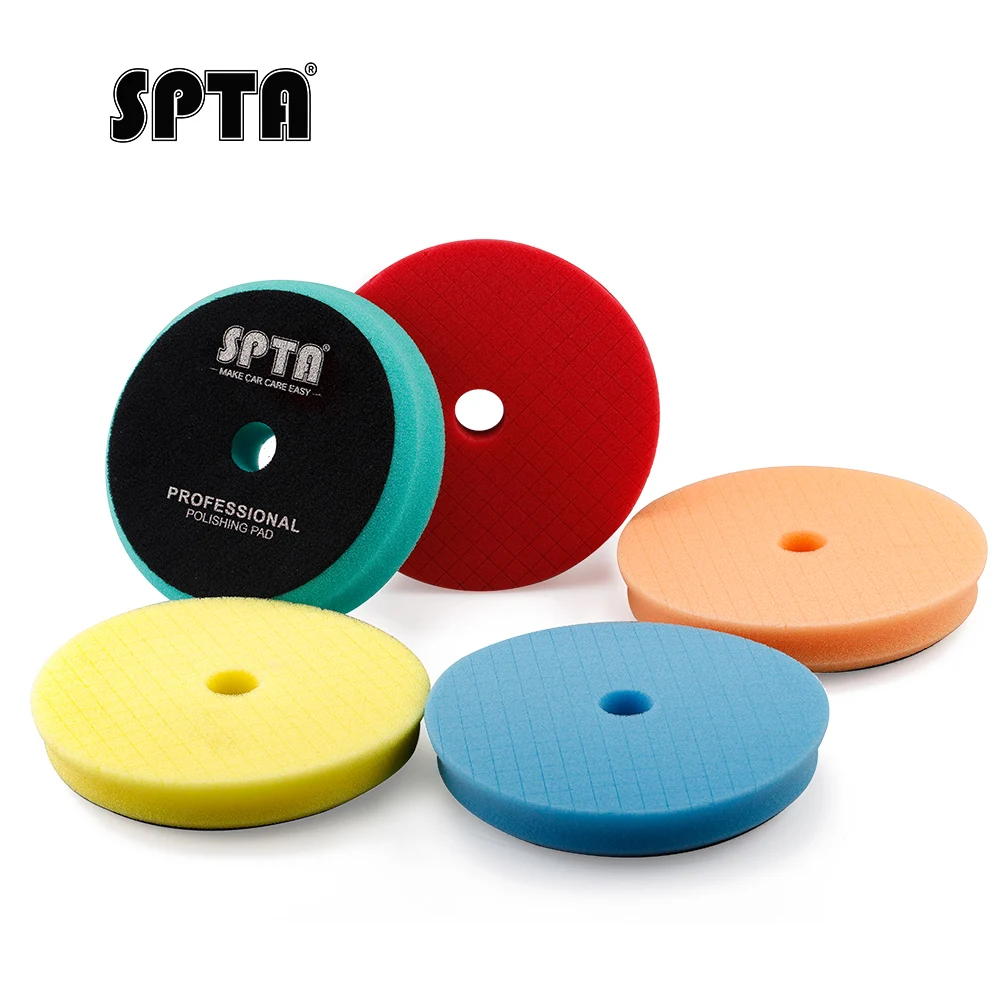 SPTA 3inch(80MM)/5inch(125mm)/6inch(150mm) Car Spong Cutting Polishing Pad X Shaped For Car Compounding, Polishing & Waxing