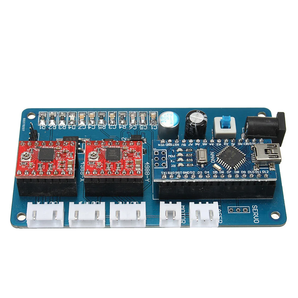 

1pcs Stepper Motor Control Board Driver 2-Axis For DIY La Ser Engraver For Benbox GRBL 12V 2A USB Interface Stepper Motor Driver