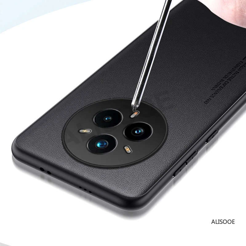 Luxury Plain Leather Protective Phone Case - Premium Cover