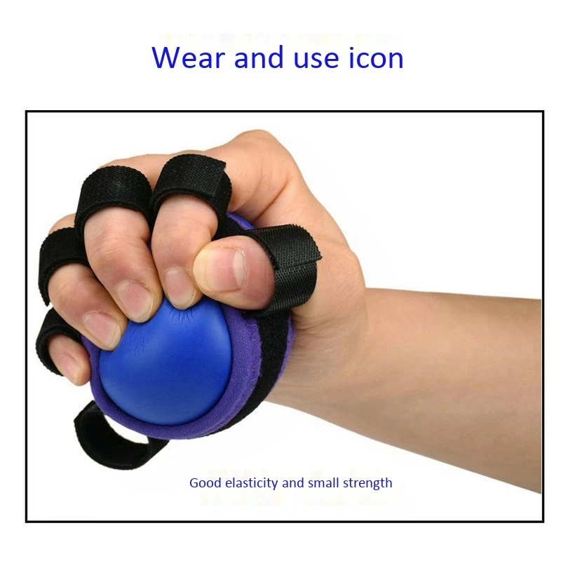 2X Hand Grip PU Ball Finger Practice Hemiplegia Exercise Muscle Power Rubber Rehabilitation Training Gripper