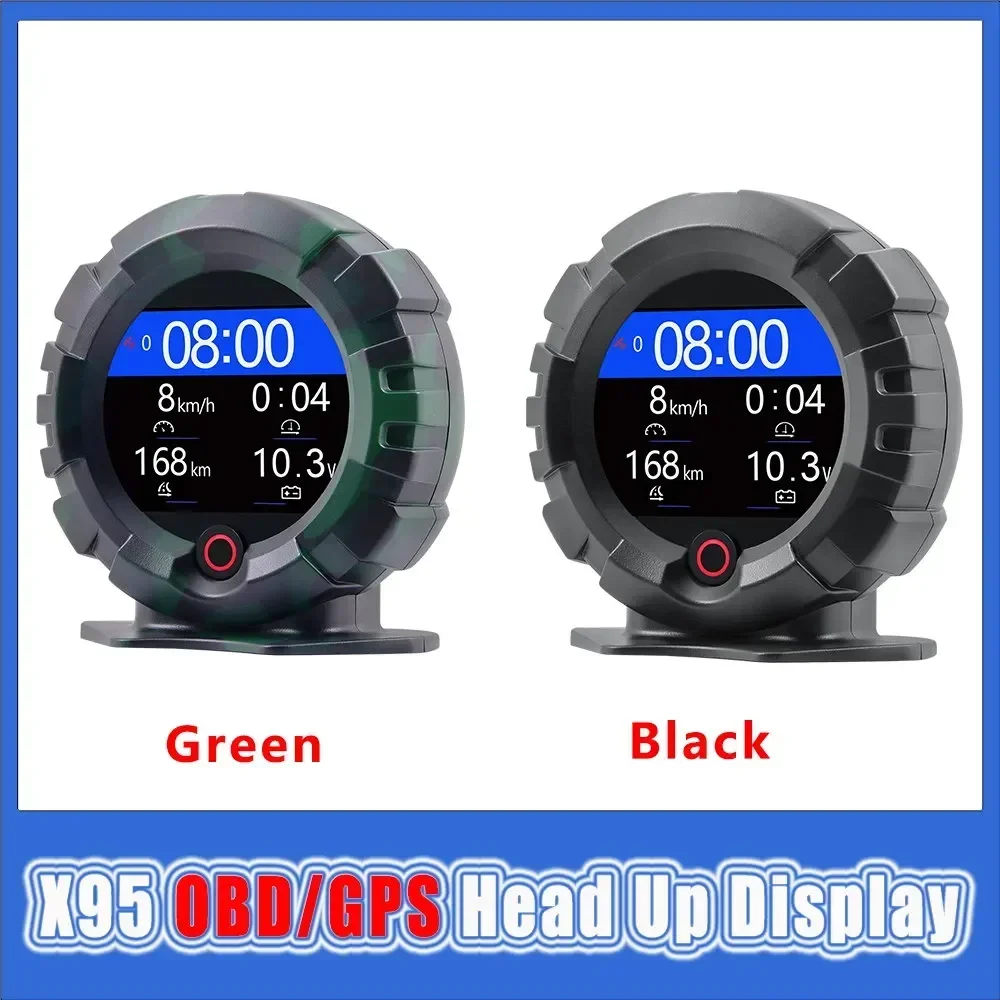 

4x4 Inclinometer New Head Up Display +GPS Speedometer X95 Slope Gauges Inclinometer Multifunction Meter with Overspeed Alarm