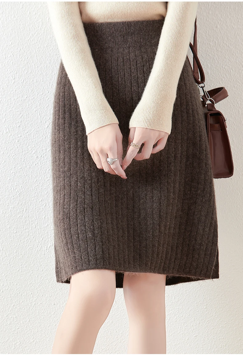 Wool office dress back view