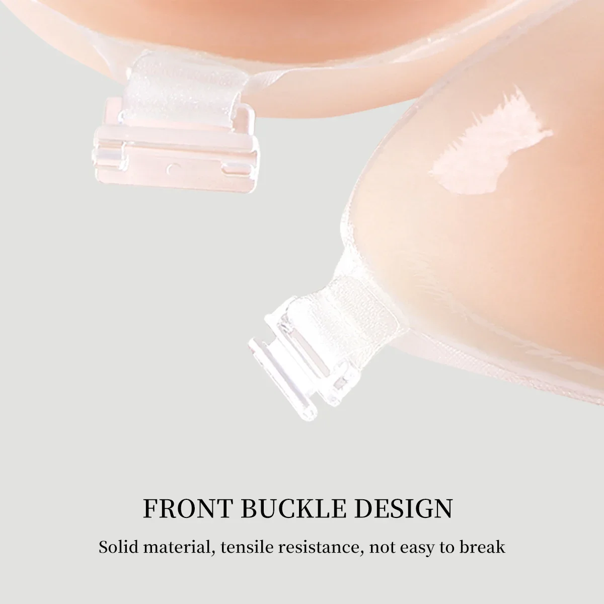 Reusable front button chest patches silicone invisible strapless self-adhesive breast patches women's underwear accessories silicone breast patch