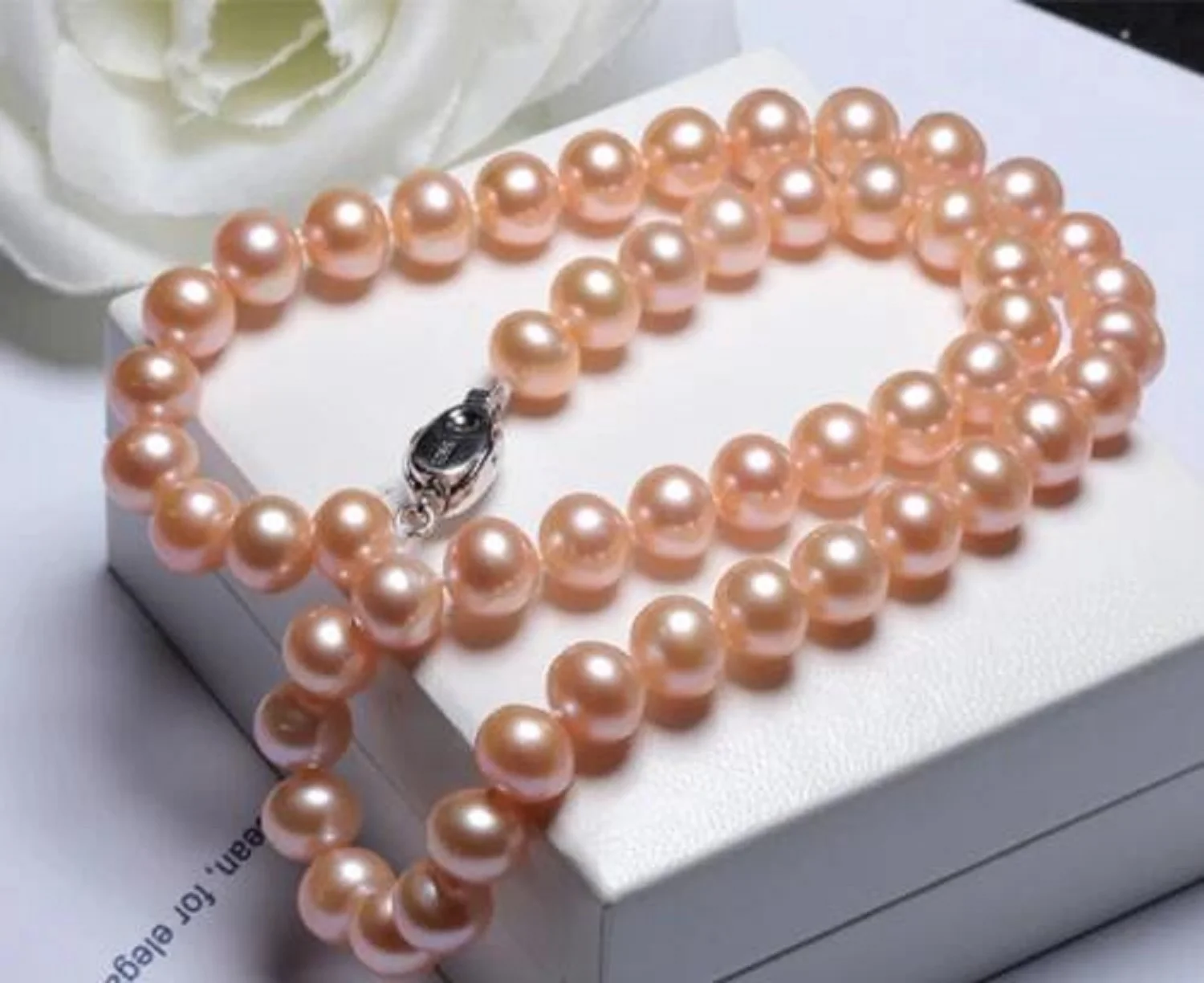 Hand knotted, sturdy Top Grading AAAA++ Gorgeous 9-10mm real natural south sea pink pearl necklace 16in 18 aaa 11 12 mm south sea natural white baroque pearl necklace 14k gold clasp