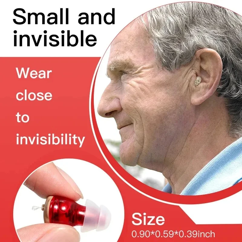 2024 new cheap Rechargeable Hearing Aids Wireless Sound Amplifier ITE Mini Invisible Elderly Hearing Aid Headphones Deaf 6