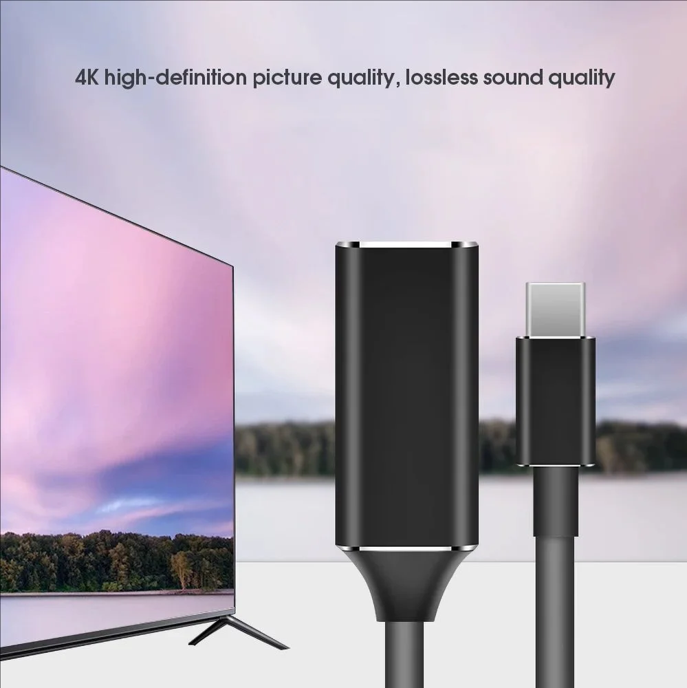 Type C to HDMI Adapter Male to Female Converter Cable for 4K USB C HDTV Laptop Flat Screen TV