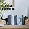 Metal Bookends Cute Black Cat Bookends Bookends For Shelves School Office Library Book Desktop Organizer Bedroom Book Holders 1