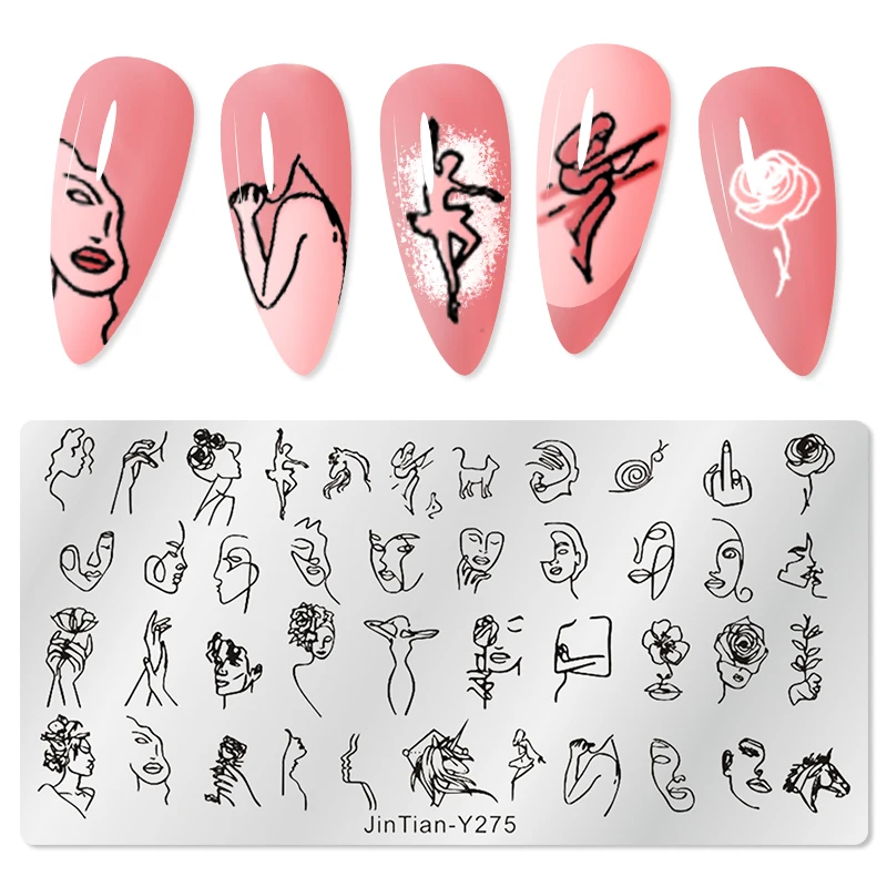 12*6cm 2*6cm Nail Art Templates Stamping Plate Design Flower Animal Glass Temperature Lace Stamp Templates Plates Image 3