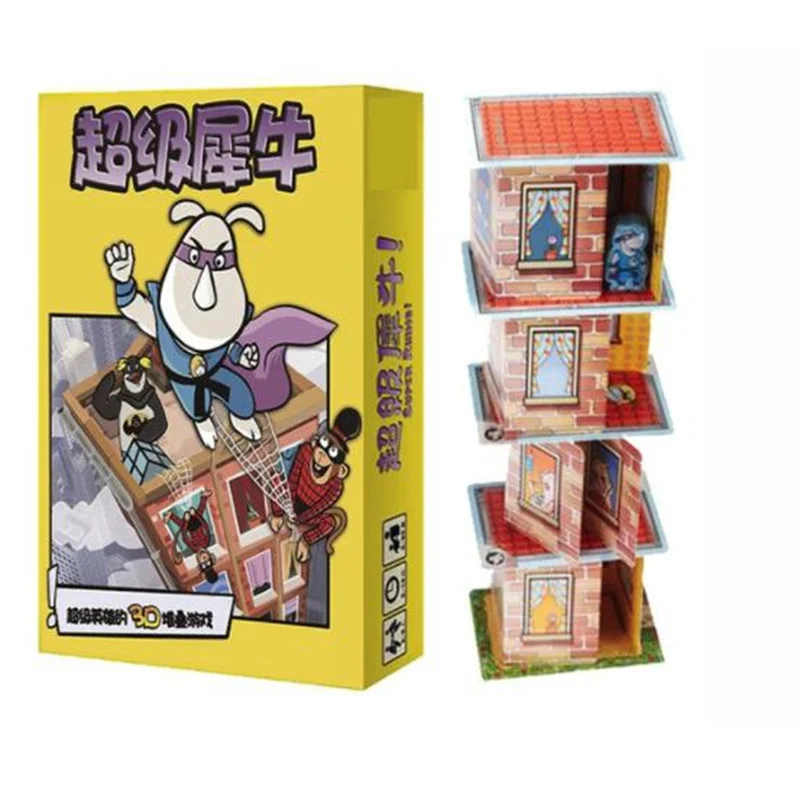 

New Super Rhino Board Game 2-5 Players Funny Cards Games High Quality Paper Game For Party/Family