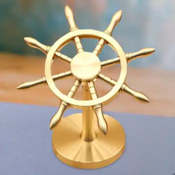 Nave volante scultura timone nautico Figurine Figurine in miniatura per Tearoom libreria Desktop tavolino ufficio