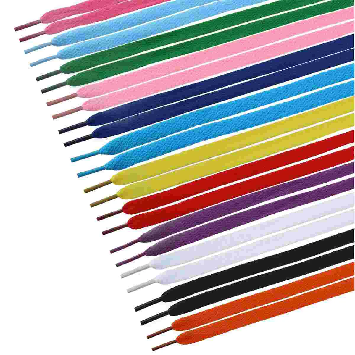

12 Pairs Shoelaces Replacement Colored Flat Shoestrings Wide Shoe Laces for Sports Shoes Sneakers Shoes ( Mixed Colors )