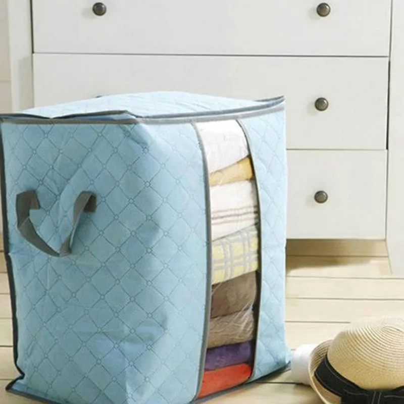 

1pcs Foldable Clothes Quilt Storage Organizer Blanket Sweater Storage Bags Box Sorting Pouches Clothes Sets For Home Storage