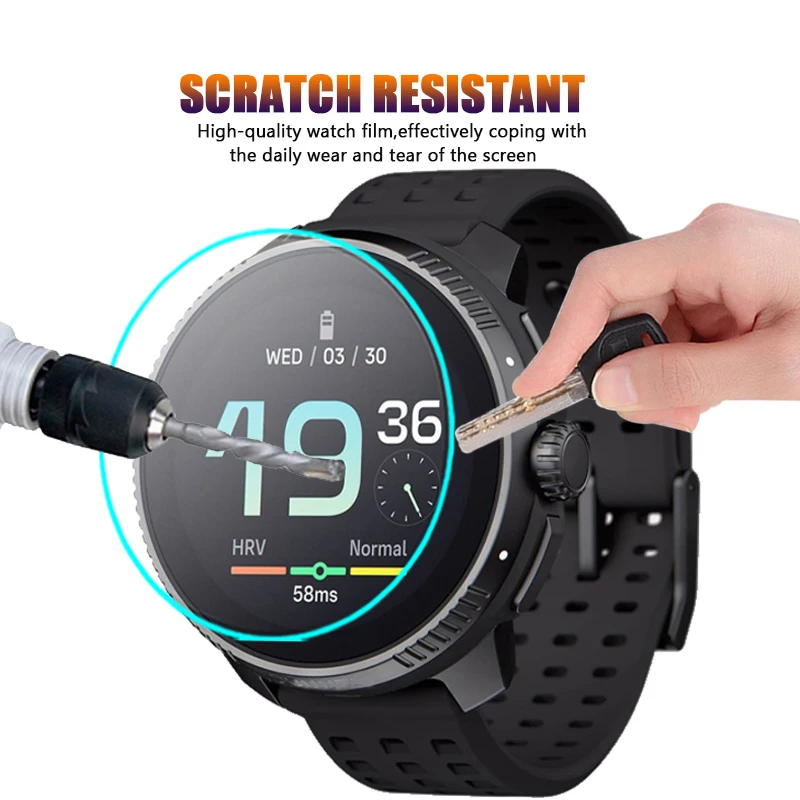 2PCS 9H HD Tempered Glass Smartwatch Protective Screen Cover Film