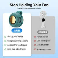 2026 New Portable Silent Mini Bladeless Electric Fan USB Rechargeable Mini Bladeless Fans for Outdoor Travel Office Walking 4