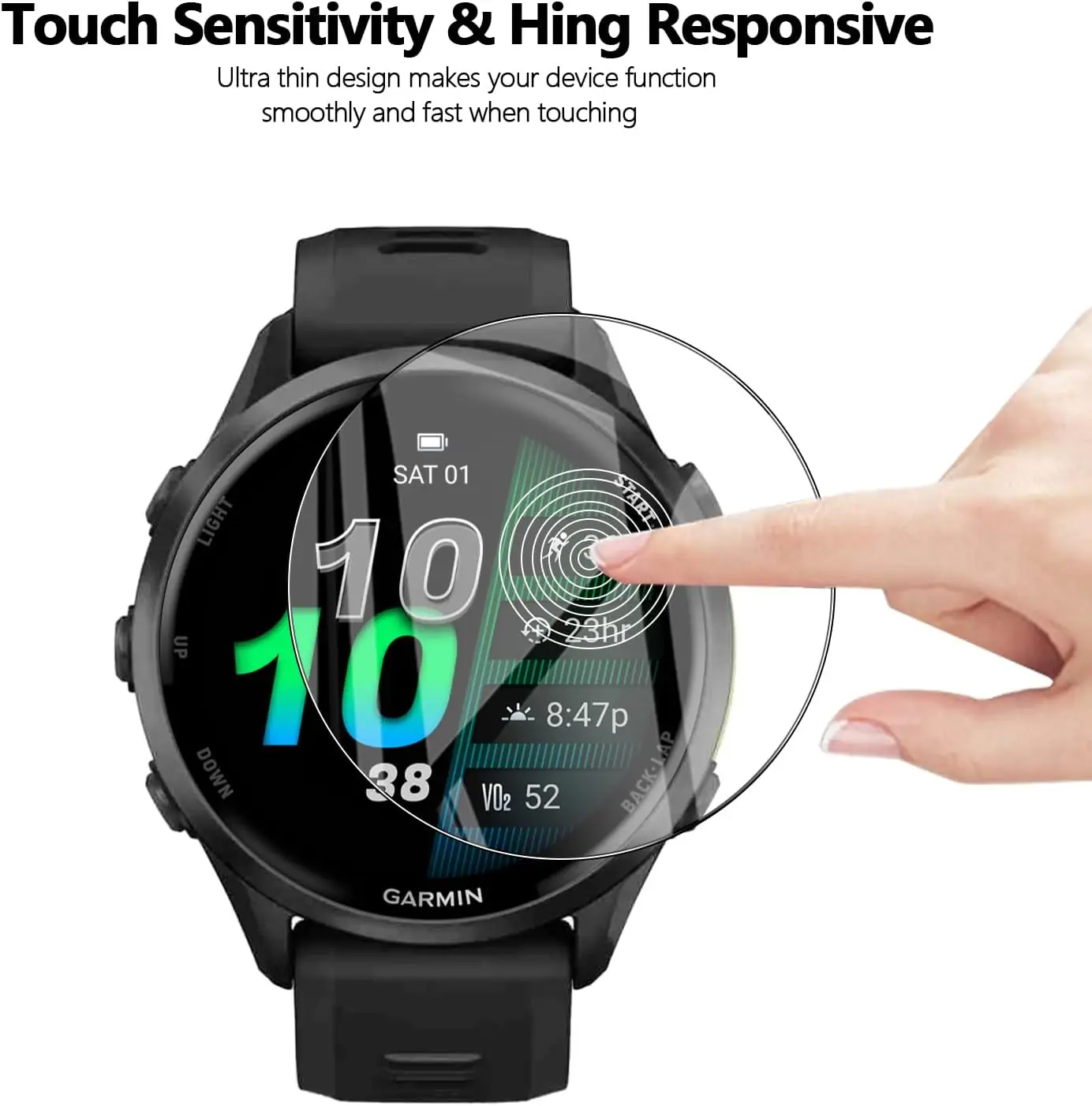 Garmin Forerunner 970용 화면 보호기 Garmin Forerunner 970용 강화 유리 긁힘 방지 보호 필름 액세서리