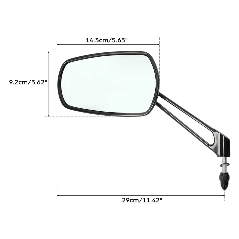 Specchietti Moto Specchi retrovisori a goccia conici neri for Harley Davidson Street Glide FLHX Breakout Custom Iron XL883C XL1200 XL1200C Specchietto Moto