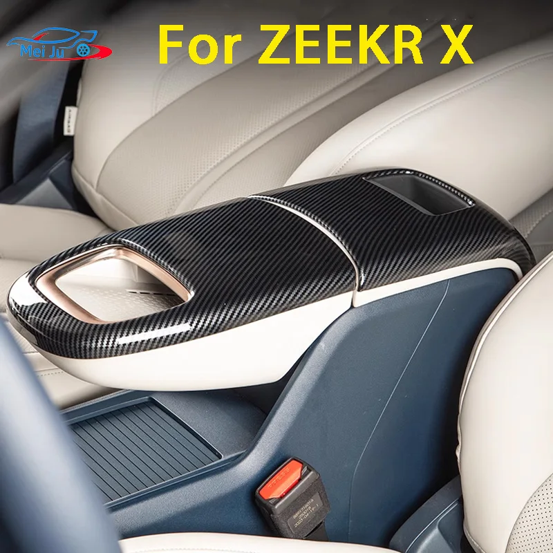 

Для ZEEKR X 2023 аксессуары для интерьера центральный ящик для хранения поддон подлокотник контейнер Крышка отделка 2 шт./комплект