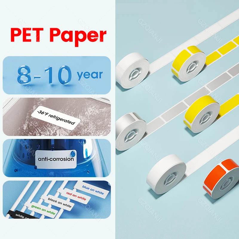 *NEW* Niimbot D11 B18 Mini Label Maker Transfer Label Sticker Printer with White Color Ribbon PET Papers Keep 8-10 Years Machine