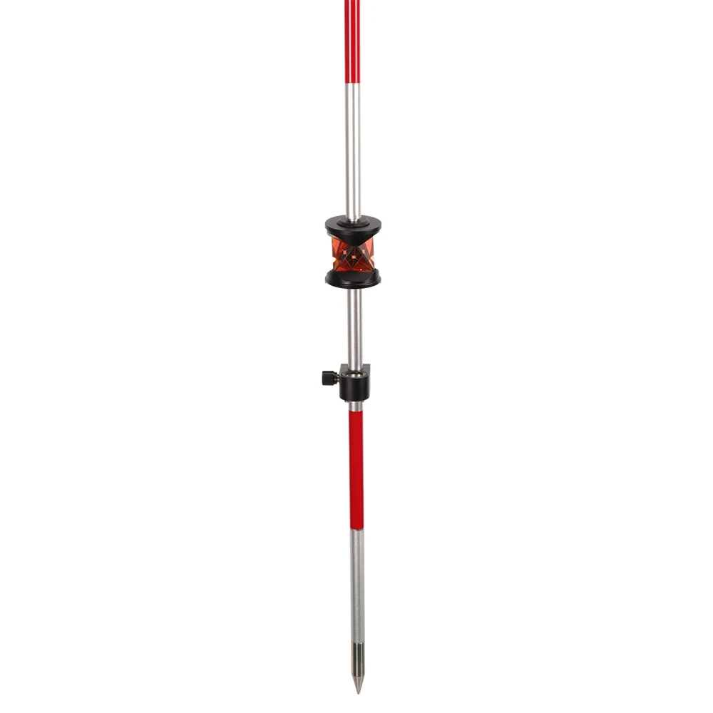 GRZ101S Height 56mm Larger Metal Mini 360° Prism Reflector With Pole, Surveyor R