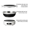 Folded Electric Cooking Pot 1.2L Portable Multicooker Travel Rice Cooker Split Hotpot Mini Stove Stainless Steel Electric Skillt 6