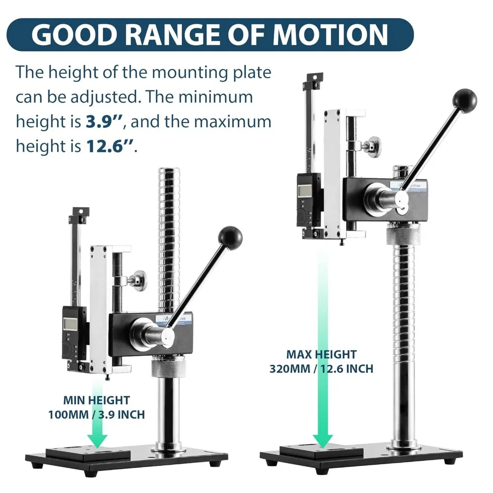 HPB Manual Lever-Operated Force Test Stand 500N Push Pull Test Stand, Stroke 70m