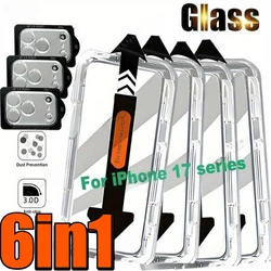 Ultra HD 6 - in - 1 Screen and Lens Protection Set with Easy Installation Glass - Tempered glass