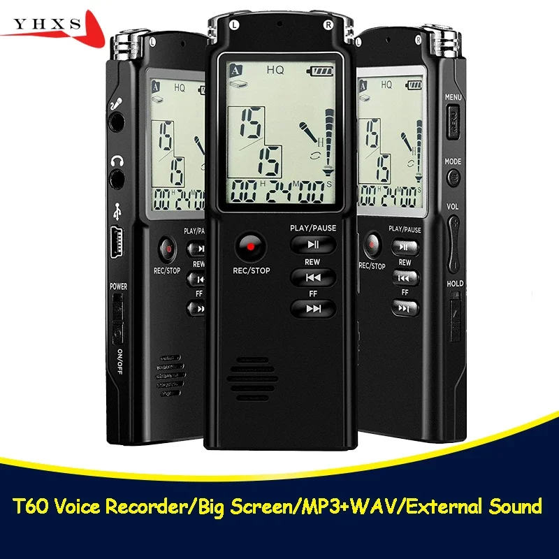 Voice Recorder Portable 32GB Original USB Professional 96 Hours LCD Dictaphone Digital Audio With WAV MP3 Player