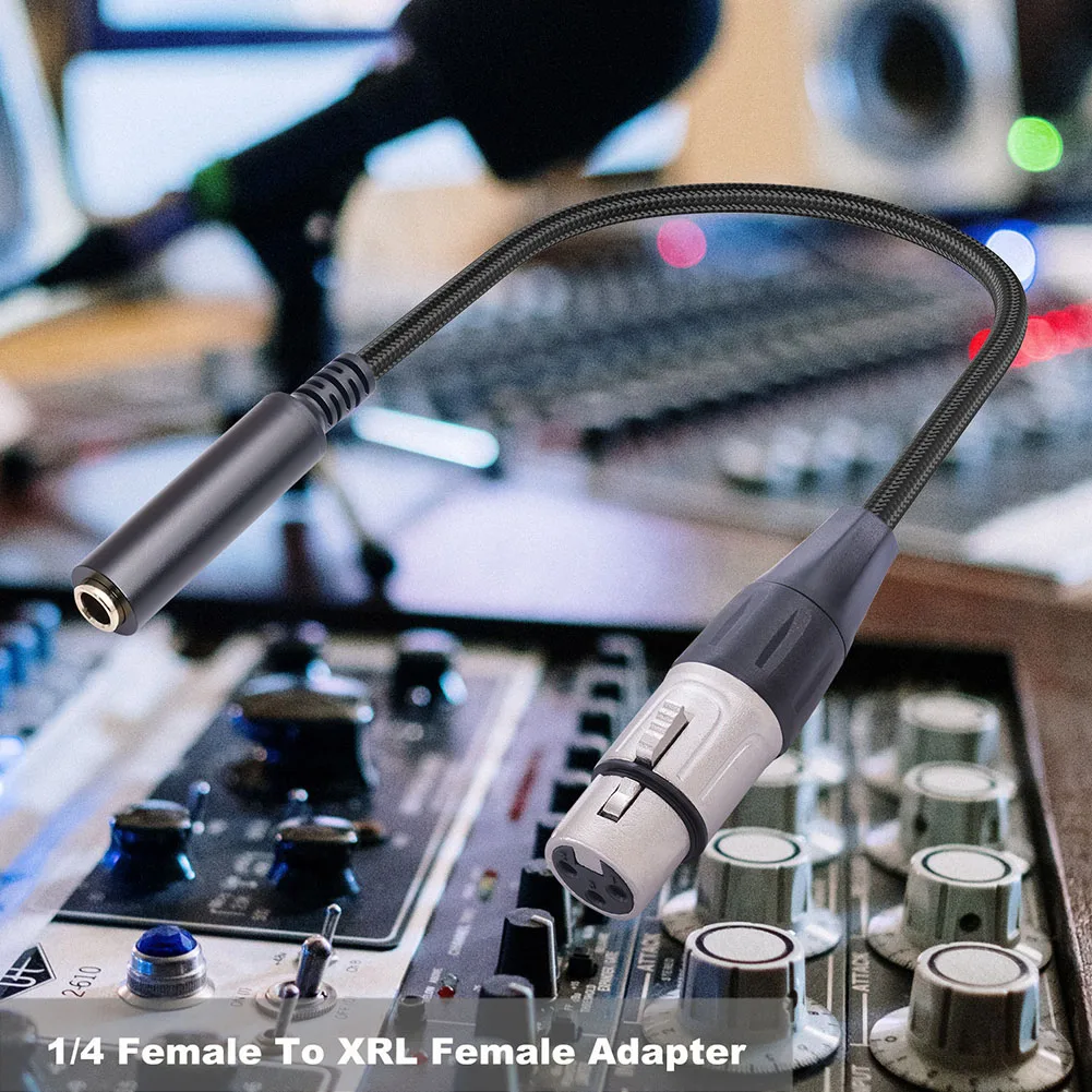 Noise Free XLR to 1/4 Inch Female Cable Professional Audio Adapter 3 Pin Female XLR to 6 35mm TRS Converter audio adapter set