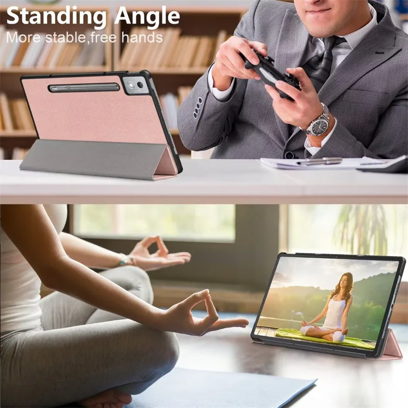 Für Lenovo Xiaoxin Pad Pro Tablet 25 Schutzhülle 12,7 Zoll Dreifach faltbare Lederhülle – Detail 11