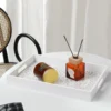 Wood Rectangle Tray with Handles Bohomian Style Coffee Table Tray Ottoman Tray Candles Tray Perfume Tray for Home Decoration 3