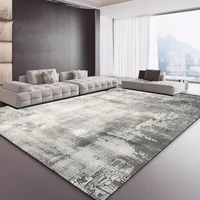Light Luxury Abstract Carpets Living Room Decoration Grey Rugs Modern Home Sofa Foot Mat Bedroom Bedside Lounge Rug Washable 2
