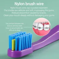 3PC accolades orthodontiques propres brosses à dents orthodontiques pour adultes brosse à dents dentaire brosse à dents à poils souples pour les soins de santé bucco-dentaire 4