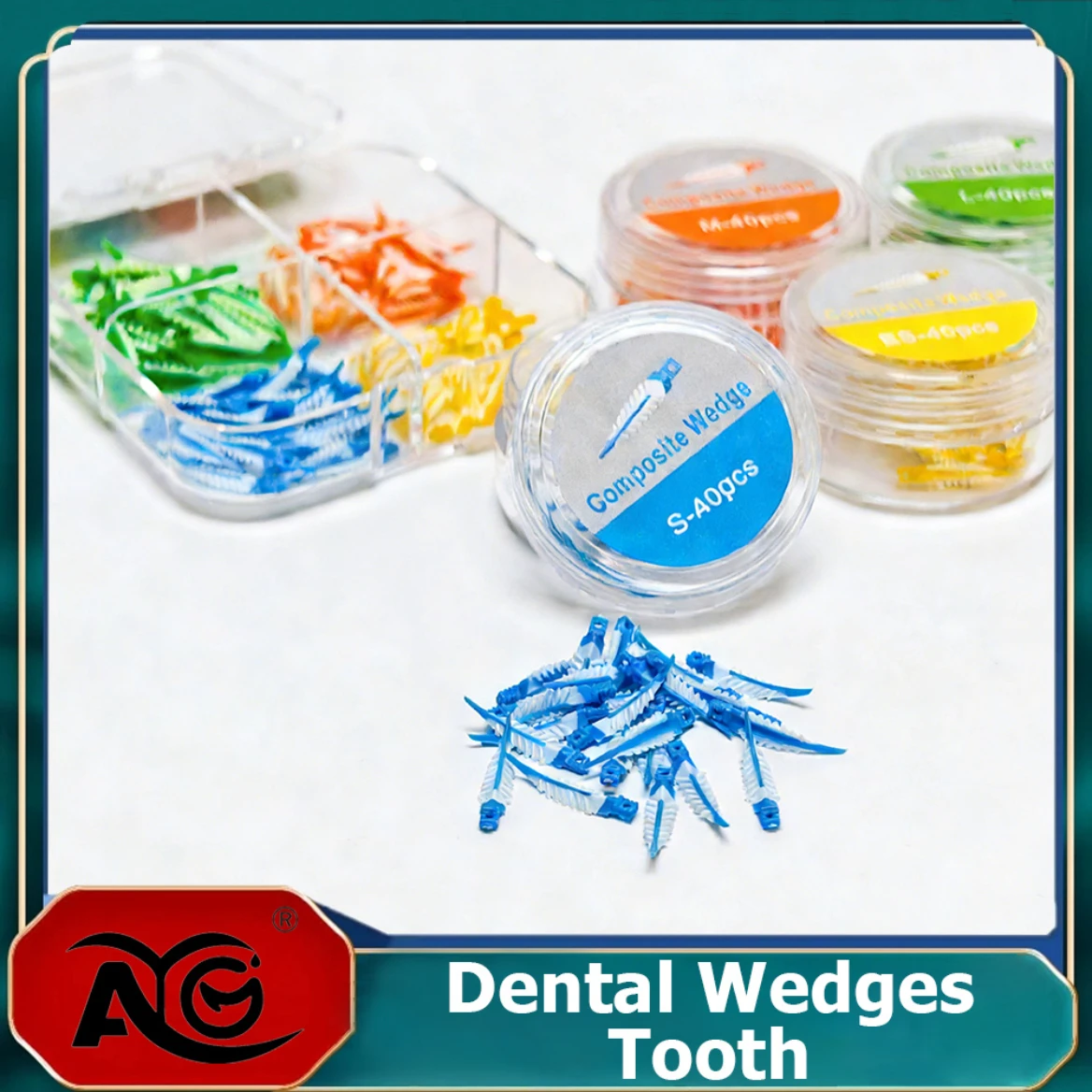 AG New Dental Interdental Wedges Sealing Composite Wedges Silicone Suitable Adaptive Dentist Material for Tooth Restoration