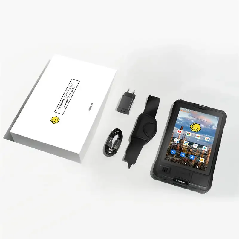 본질안전 태블릿 PC 안드로이드 12 NFC 2D 바코드 스캐너 PDA 컴퓨터 휴대용 8인치 디스플레이 128GB Zone 1/21 ATEX 태블릿